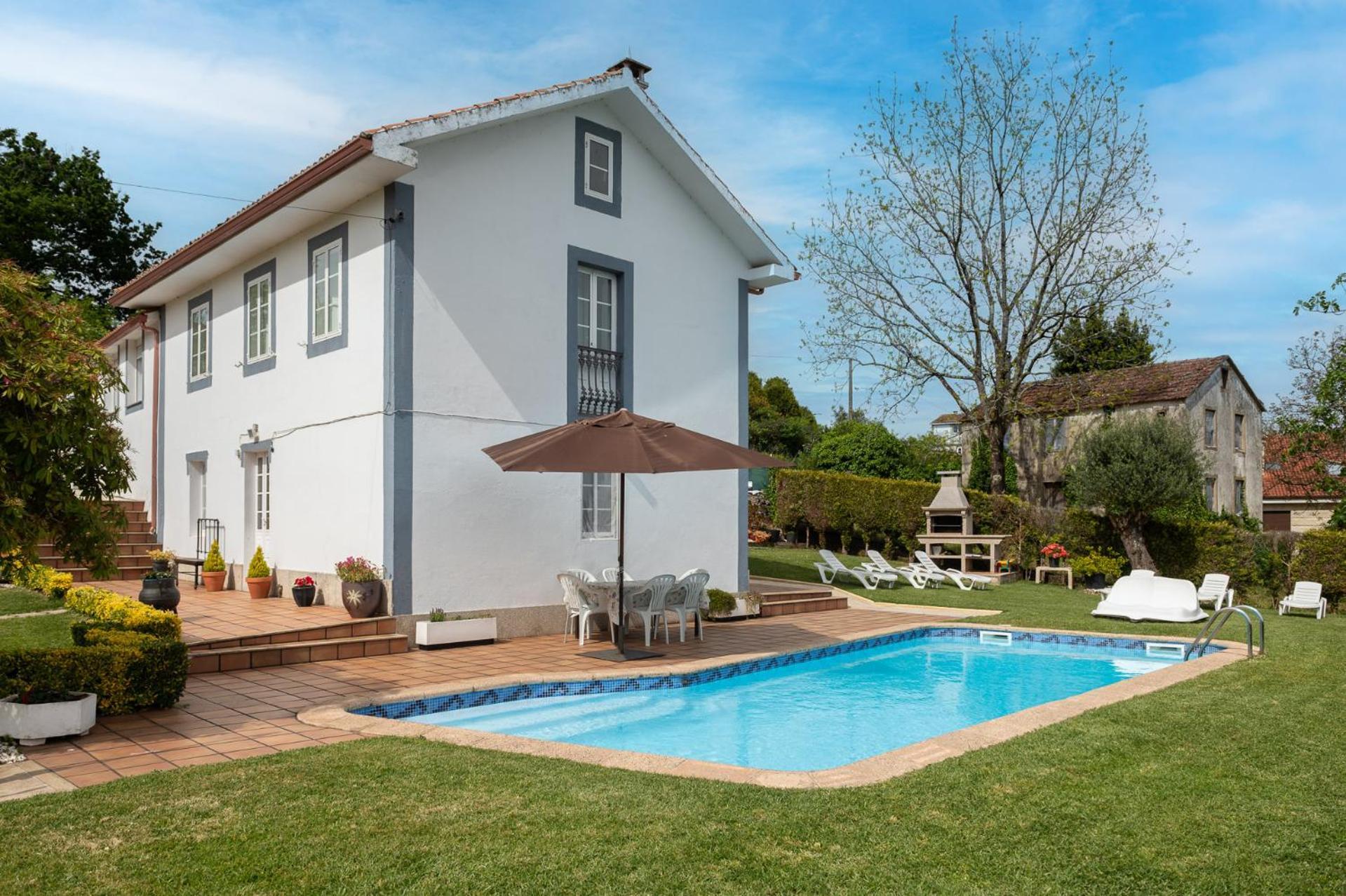 Villa Casa Tarrio Con Piscina - Santiago De Compostela Boqueixon Exterior foto